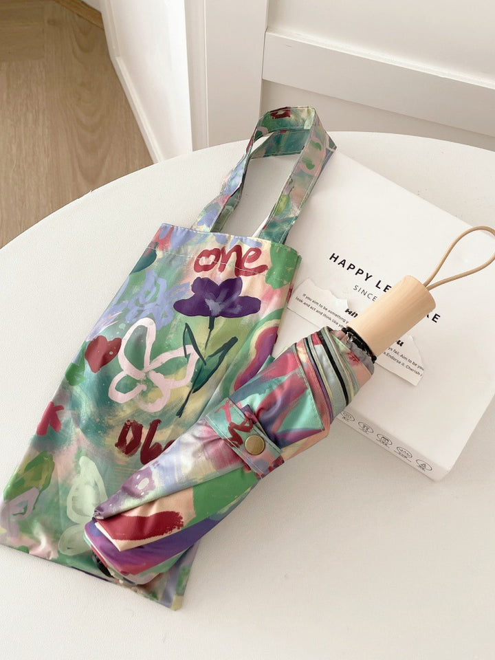 Ladies Foldable Rainbow Retouch Rain Umbrella Stornfield