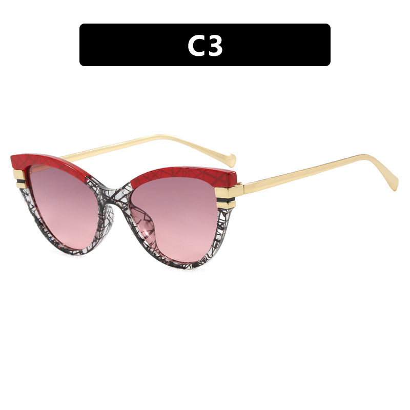 Ladies Cat-Eye Sunglasses with Elegant Metal Accents Stornfield