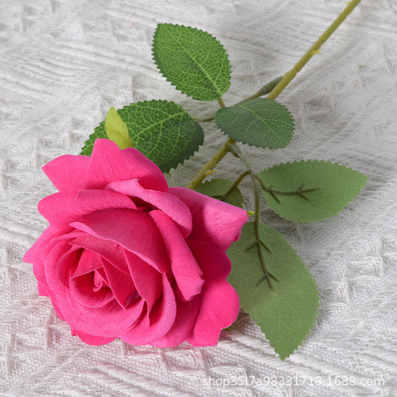 Realistic Silk Rose Decoration