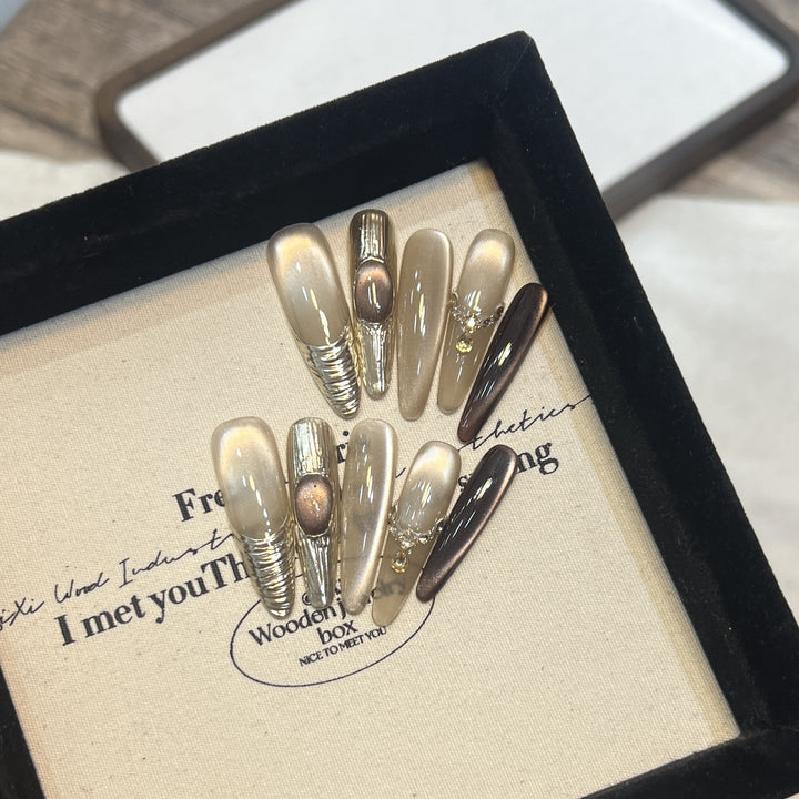 Artistic Press-On Nail Design Stornfield