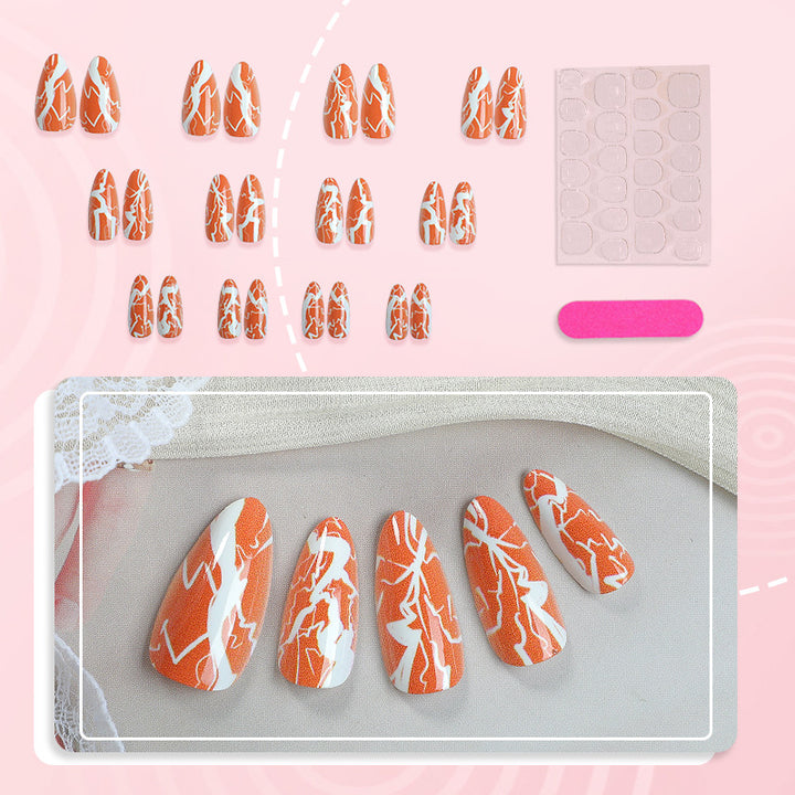 Artistic Abstract Press-On Nail Art Set Stornfield