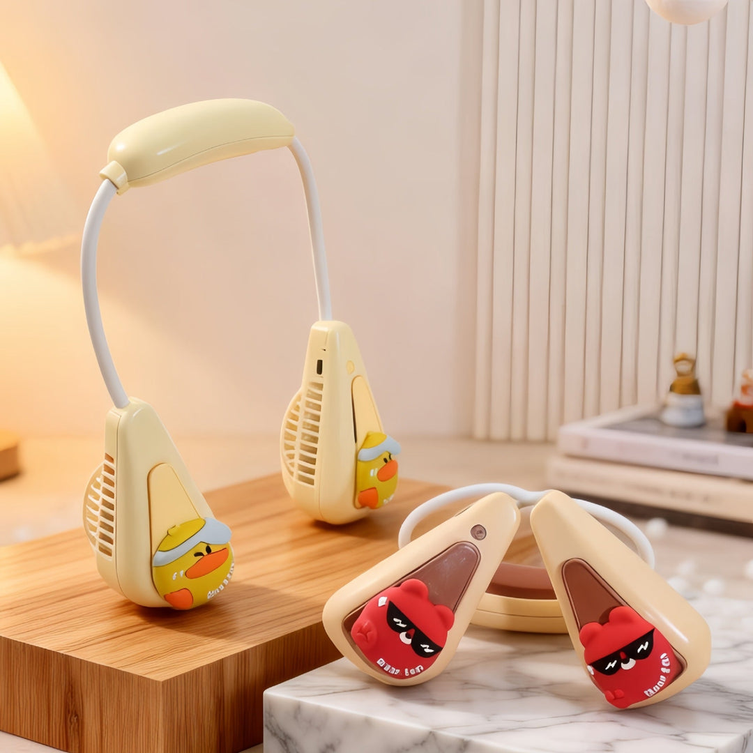 Ladies Portable Neck Fan with Cute Animal Design Stornfield