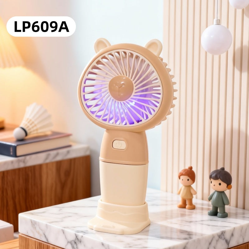 Women Portable Hand Fan in Cute Bear Design Stornfield