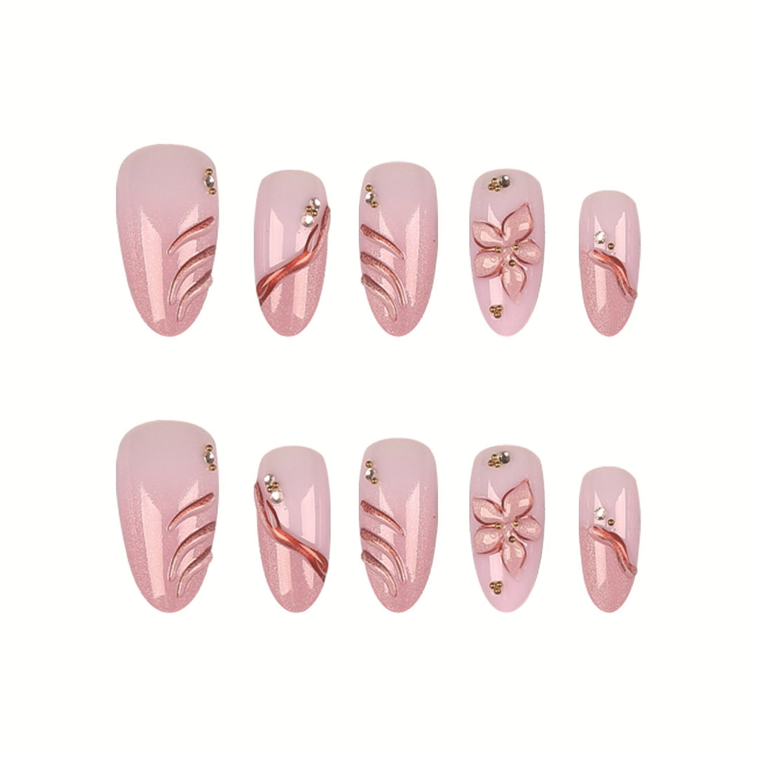 Decorative Floral Press-On Nail Art