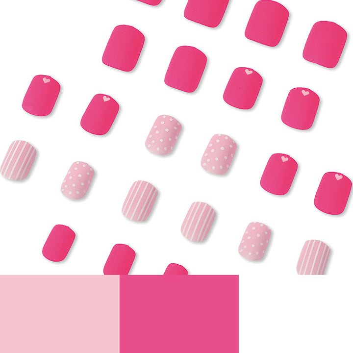 Artistic Press-On Nail Set with Charming Patterns Stornfield