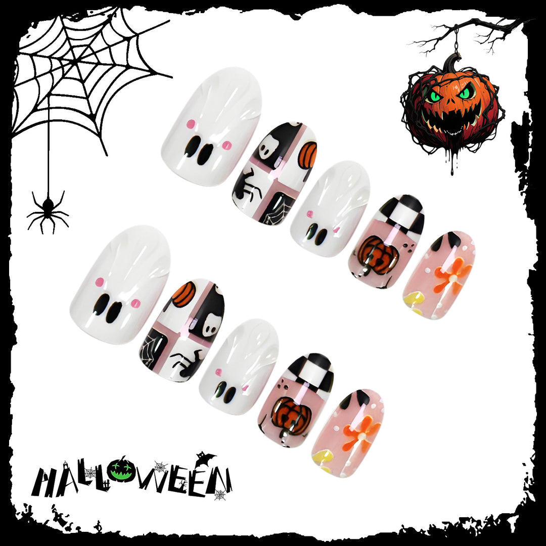 Artificial nail set with seasonal Halloween motifs Stornfield