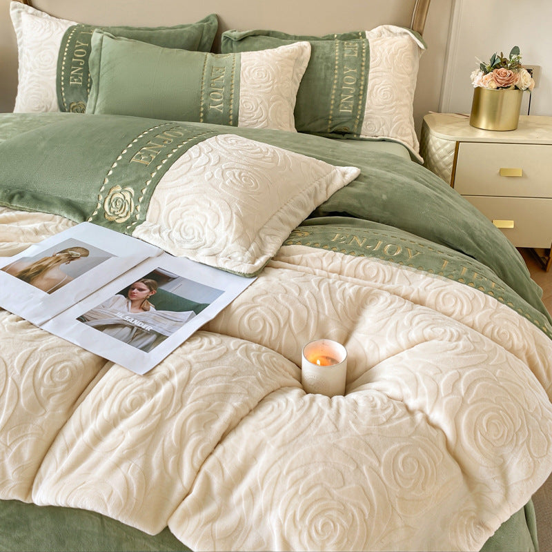 Plush Textured Duvet Cover Set