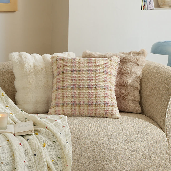 Square Boucle-Chenille Decorative Pillowcase with Soft Plush Texture Stornfield