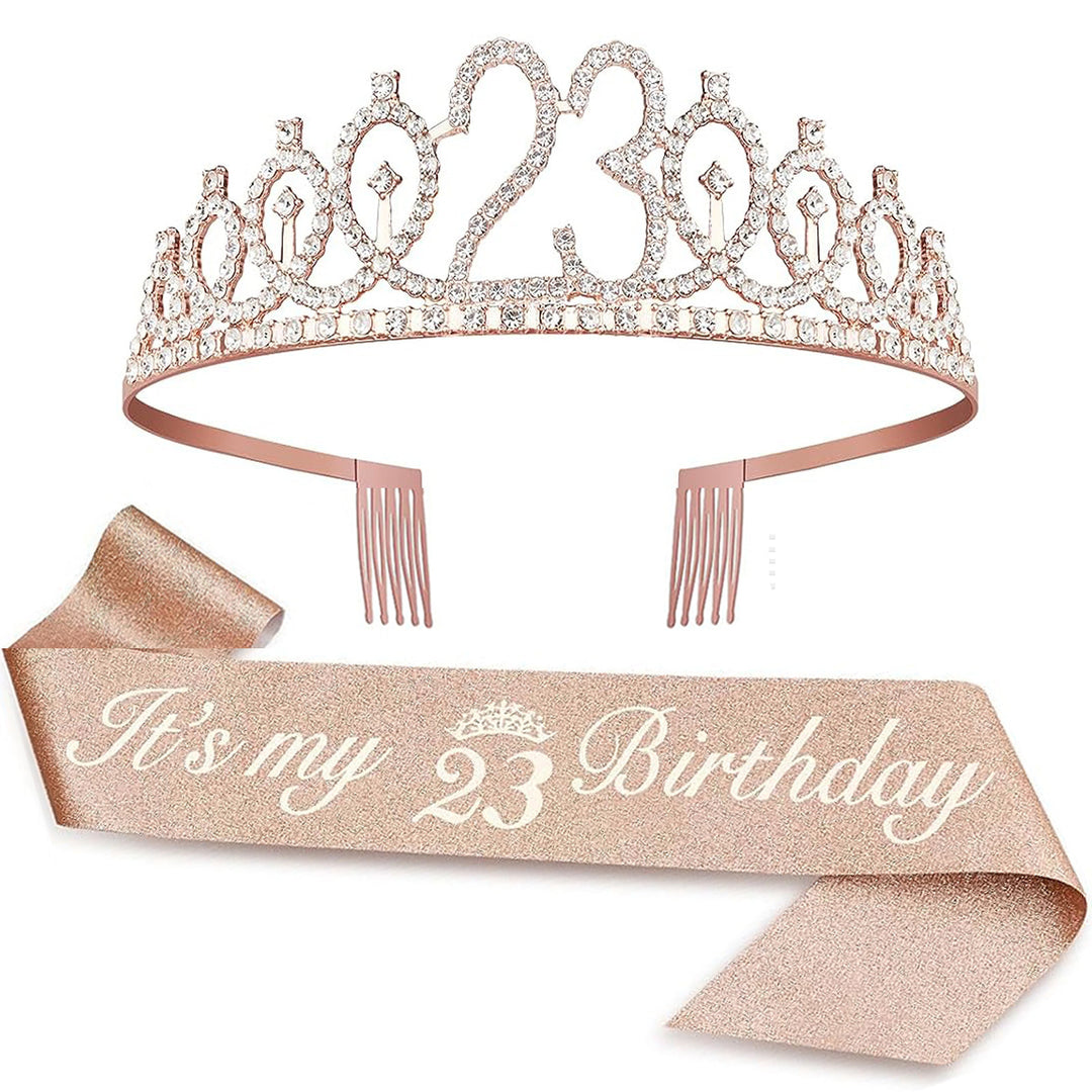 Ladies Crystal Princess Crown with 30 & Fabulous lettering Stornfield