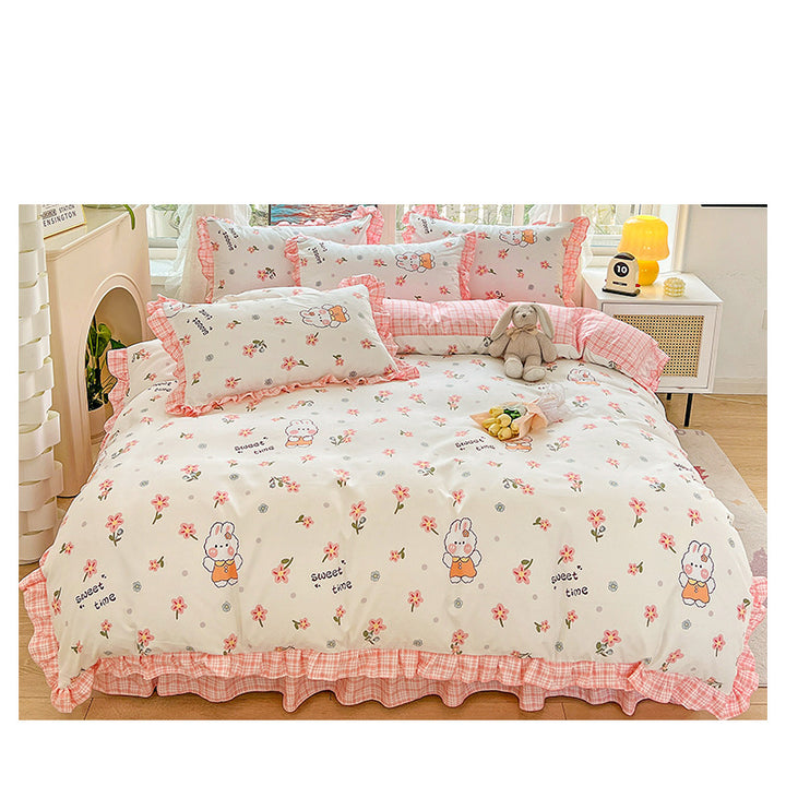 Children's Playful Strawberry Print Bedding Set