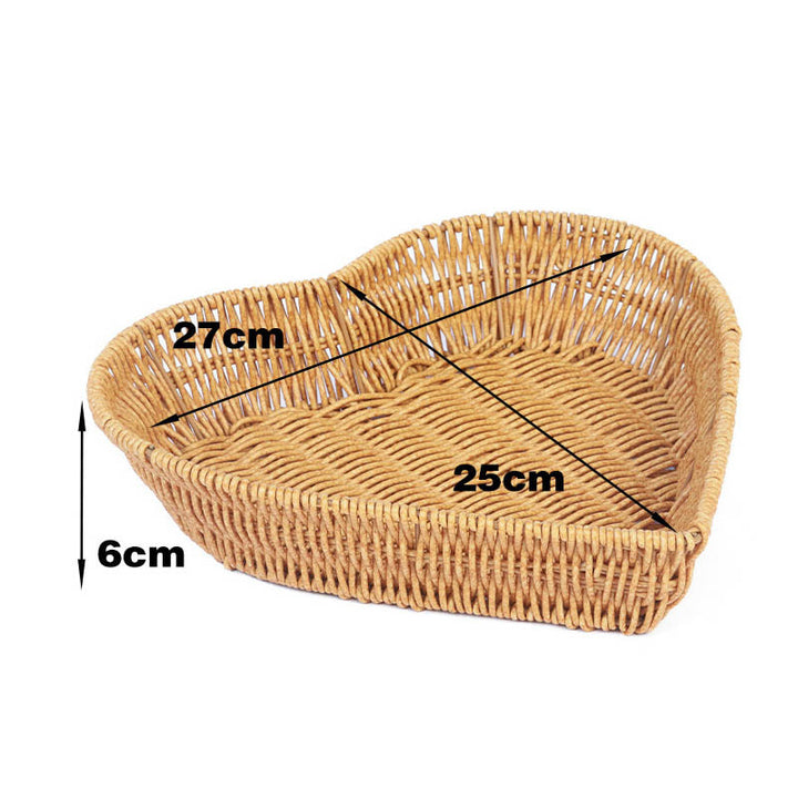 Heart-Shaped Woven Serving Tray Stornfield