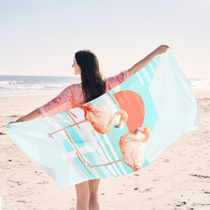 Beach towel with elegant jellyfish pattern Stornfield