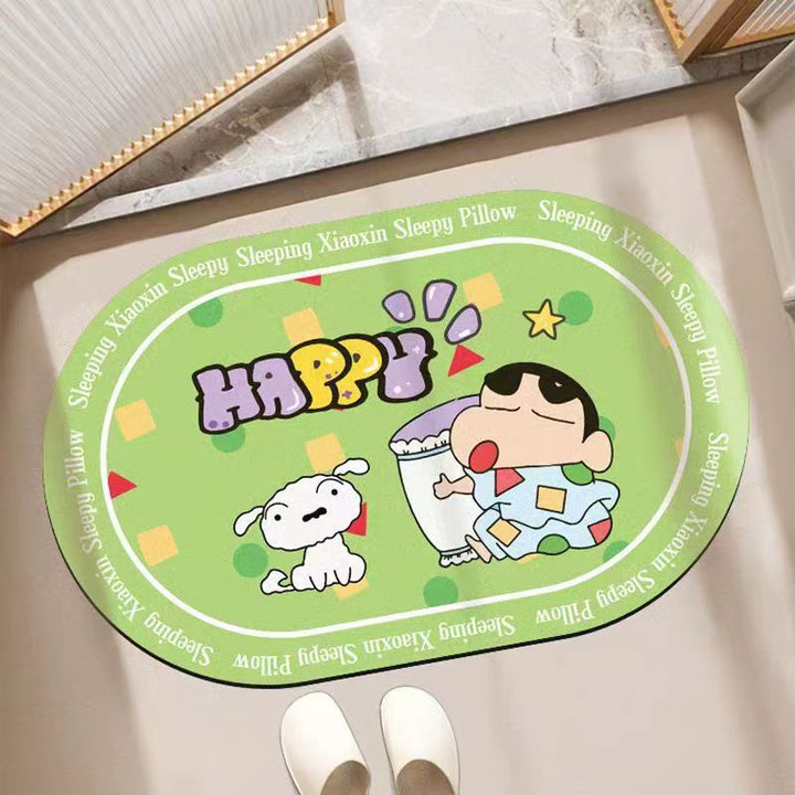 Cartoon-Themed Bathroom Rug