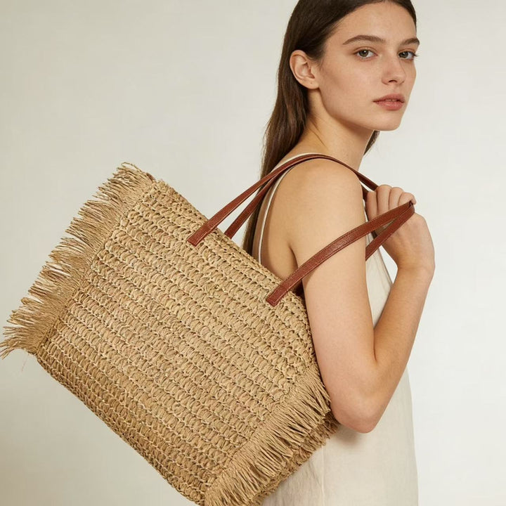 Elegant Raffia Shopping Bag Stornfield