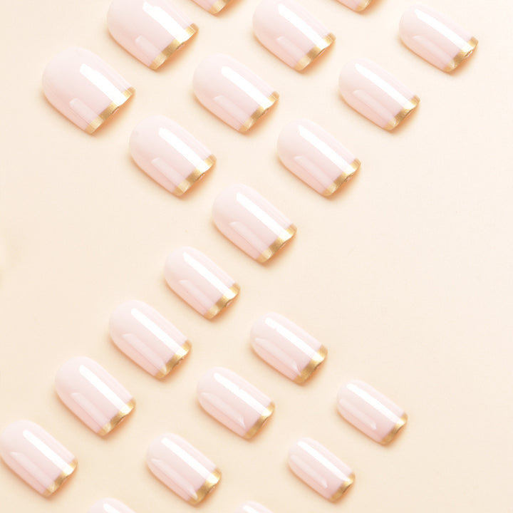 Elegant Glossy French Nail Tips Stornfield