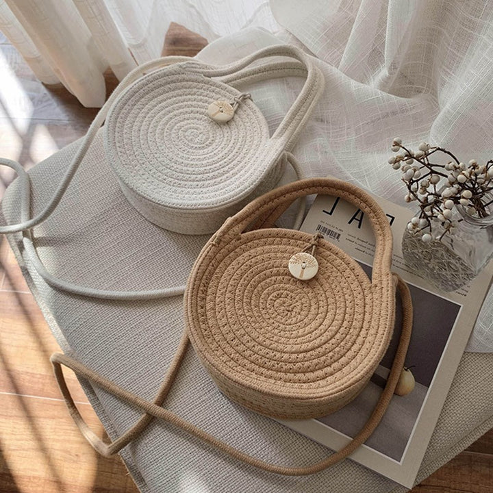 Handmade round bag with elegant design Stornfield