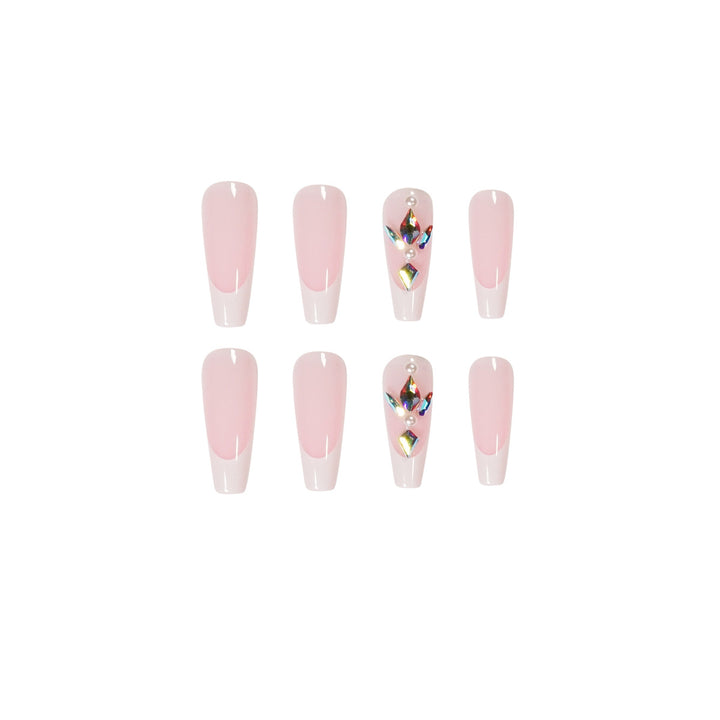 Premium Nail Extensions with Elegant Designs and Glitter Accents Stornfield