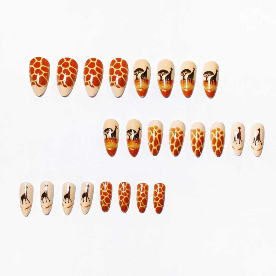 Nail art with animal motif and giraffe design Stornfield