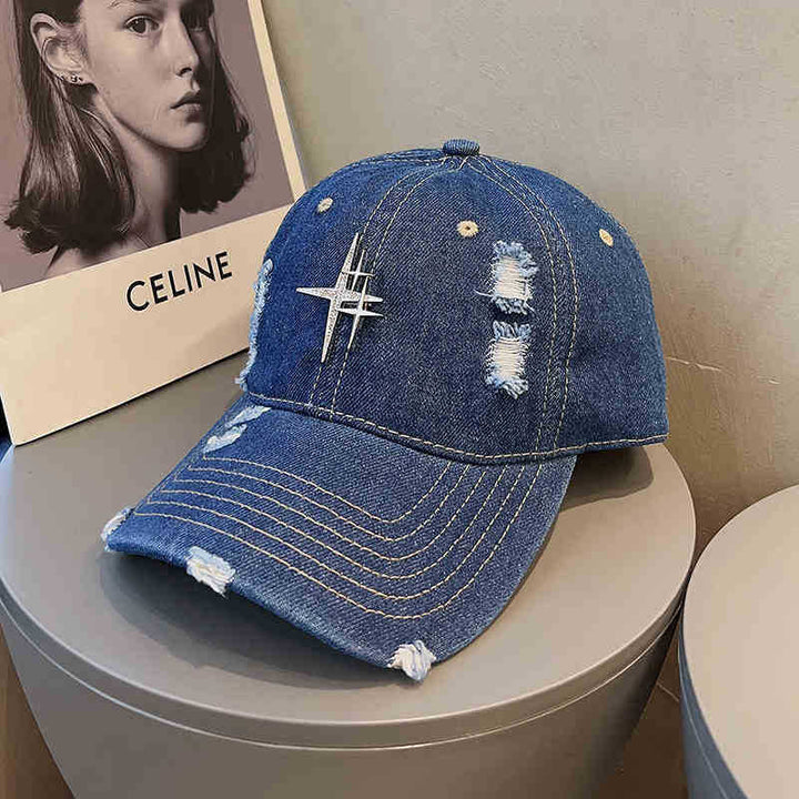 Unisex Distressed Denim Baseball Cap Stornfield 1784188338