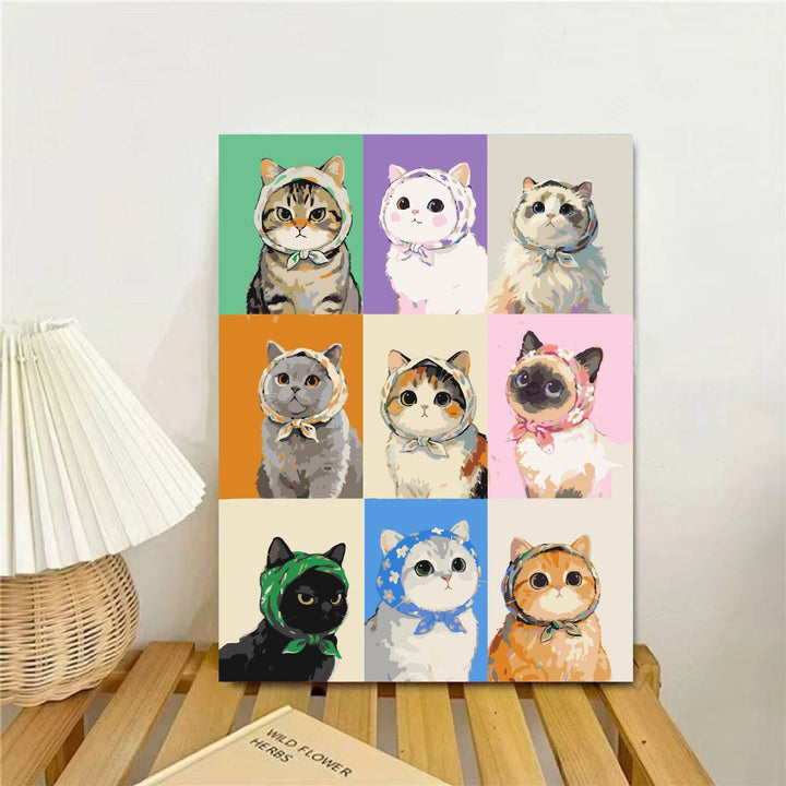 Cat-Themed Illustrated Wall Art Print Stornfield