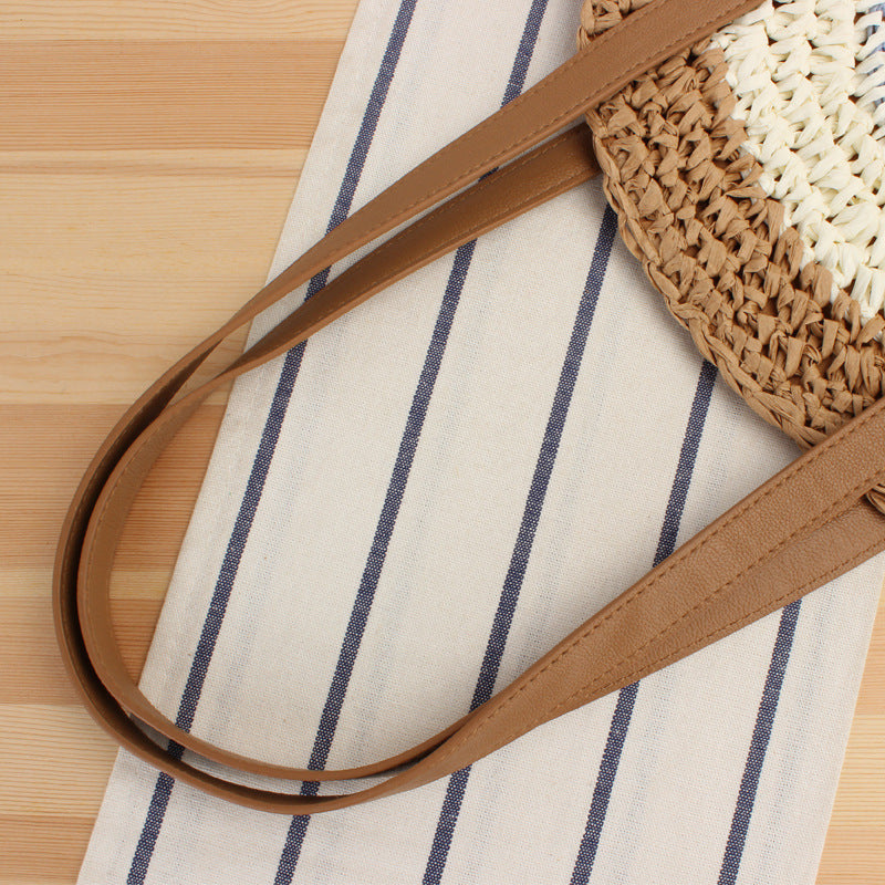Round straw bag Stornfield