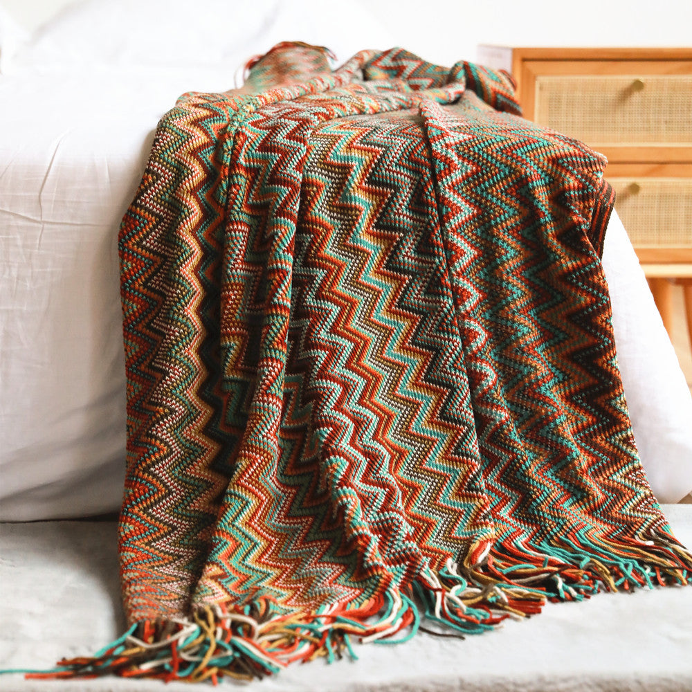 Textured Knit Throw Blanket