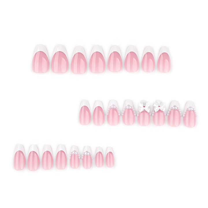 Artful Nail Extensions with Bead and Bow Designs Stornfield