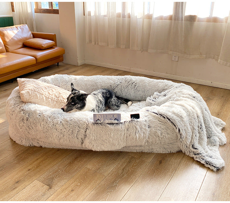 Plush Faux Fur Blanket   Dog Bed