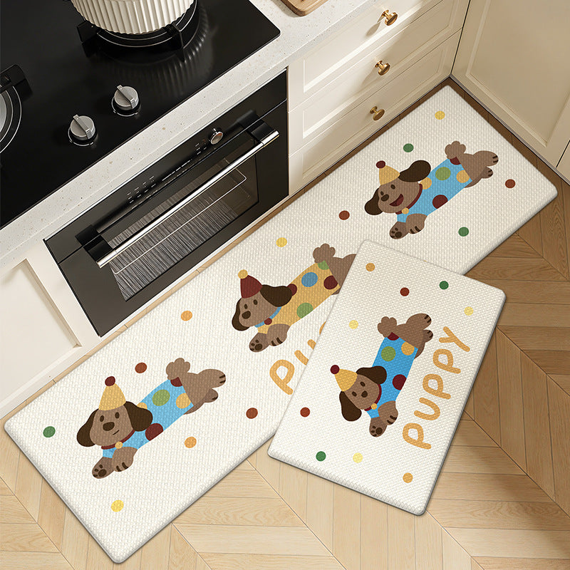 Playful Animal Themed Kitchen Comfort Mat