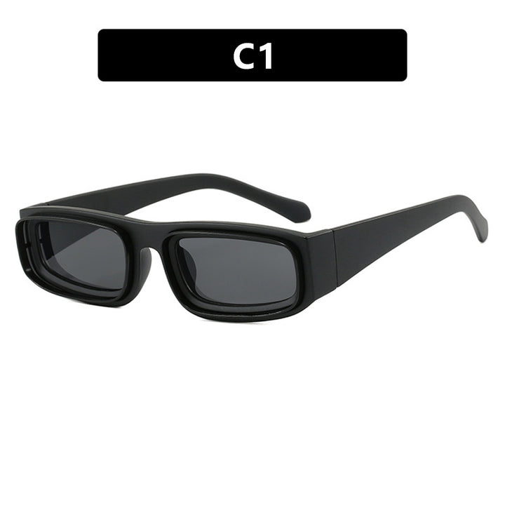 Ladies trendy rectangular sunglasses with elegant color play Stornfield