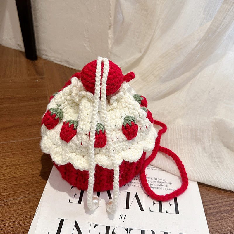 Festive Cupcake-Shaped Crochet Mini Bag