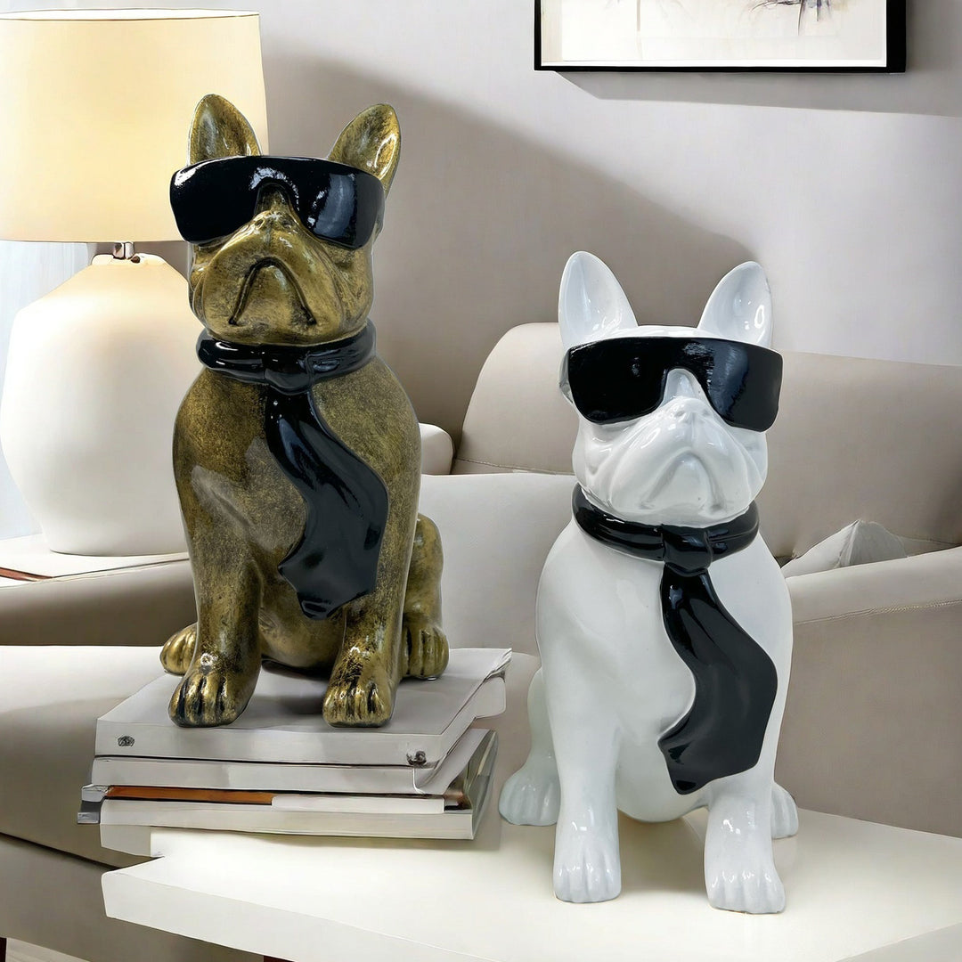 Colorful Bulldog Decoration Figure made of Resin Stornfield