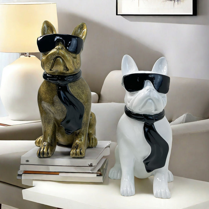Colorful Bulldog Decoration Figure made of Resin Stornfield
