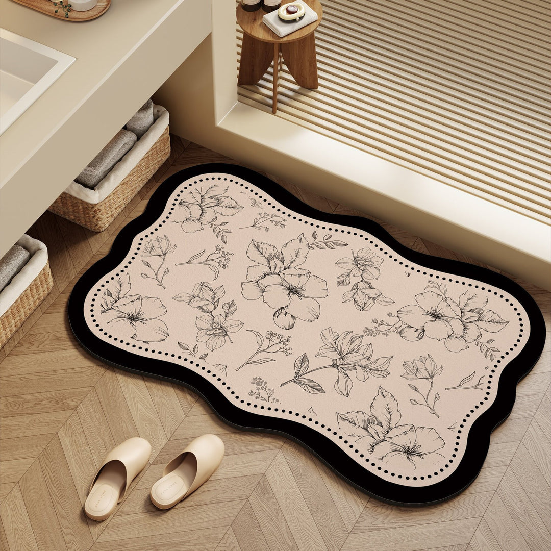 Playful dog-themed bath mat
