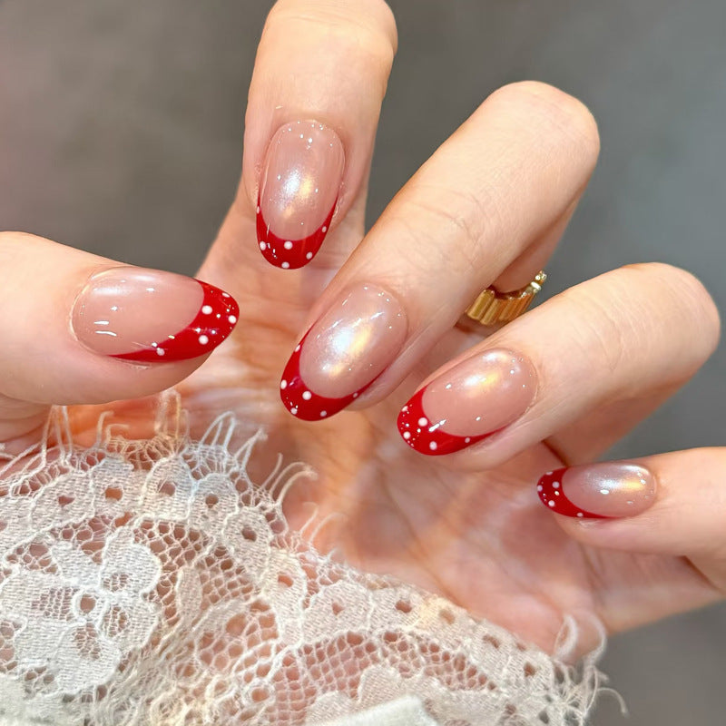 Decorative French Tip Press-On Nail Art Stornfield