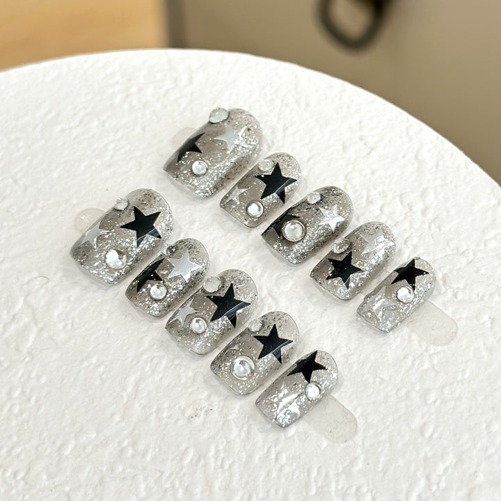 Starry Glitter Press-On Nail Set