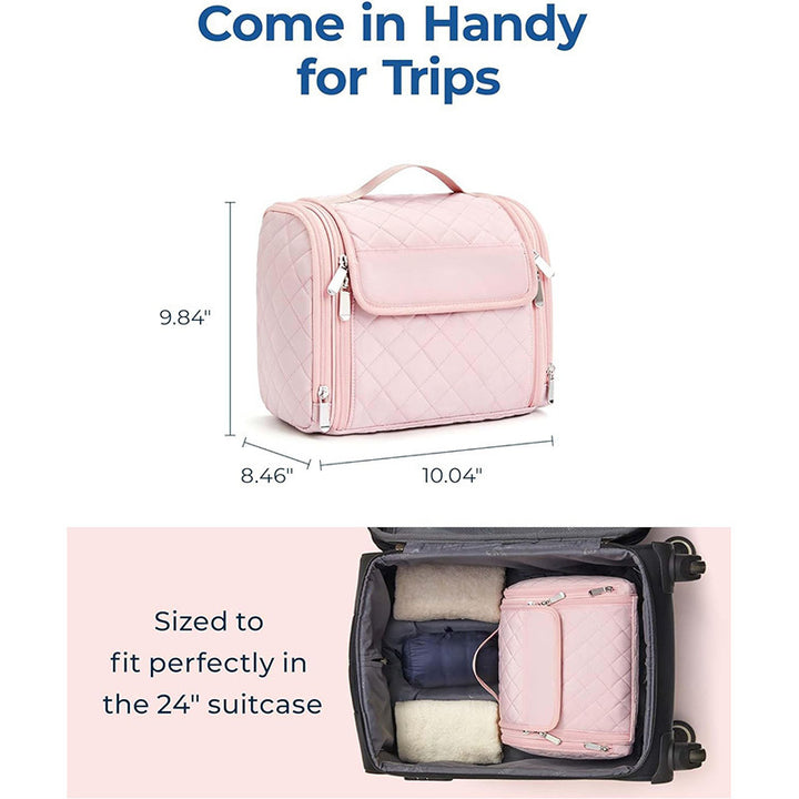 Cosmetic Organizer Bag with Customizable Compartment System Stornfield