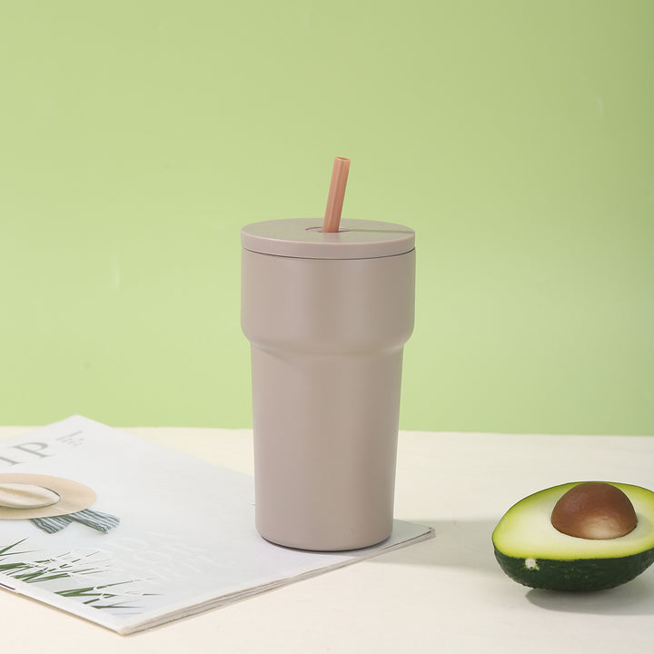 Unisex Insulated Drinking Cup with Dust Protection Lid and Straw Stornfield