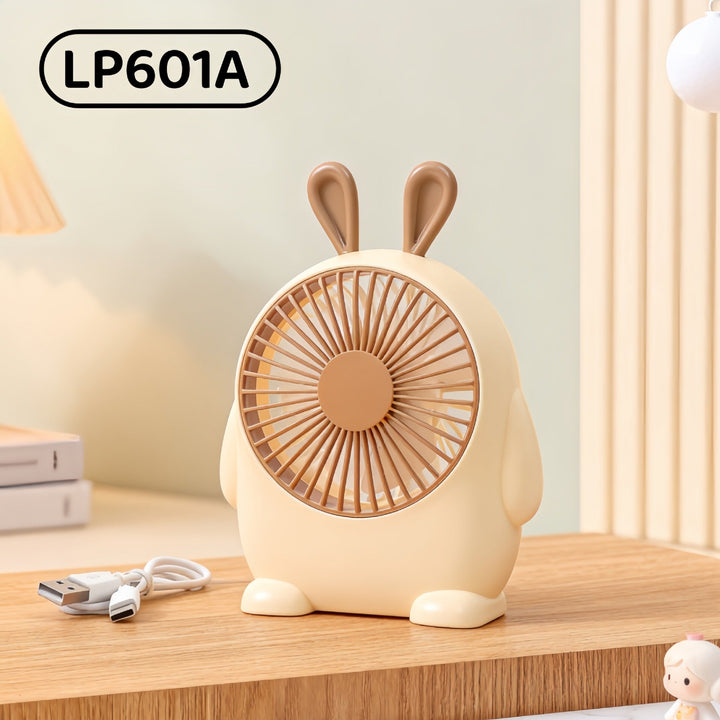 Ladies Portable Mini Table Fan with Cute Character Design Stornfield