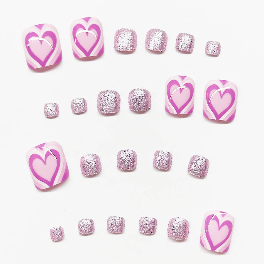 Heart-Themed Nail Art Extensions Stornfield