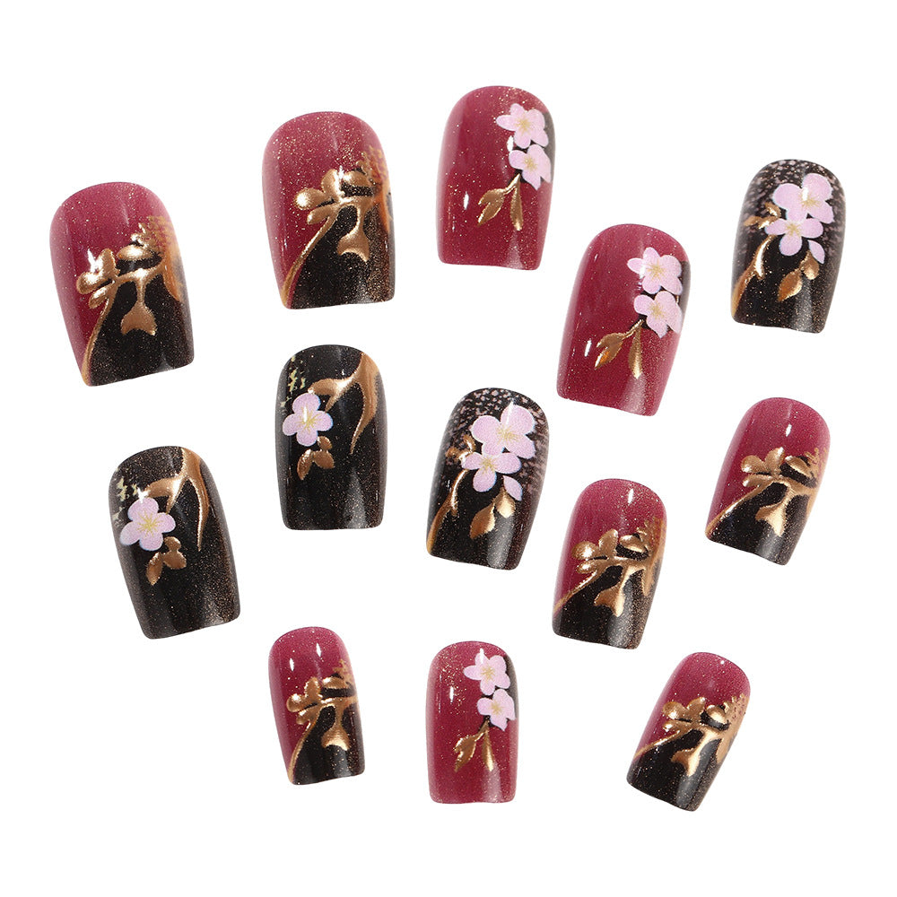 Artificial nails with elegant floral accents Stornfield