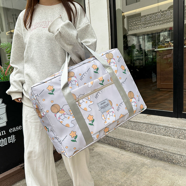 Playful Cat-Themed Weekend Travel Bag