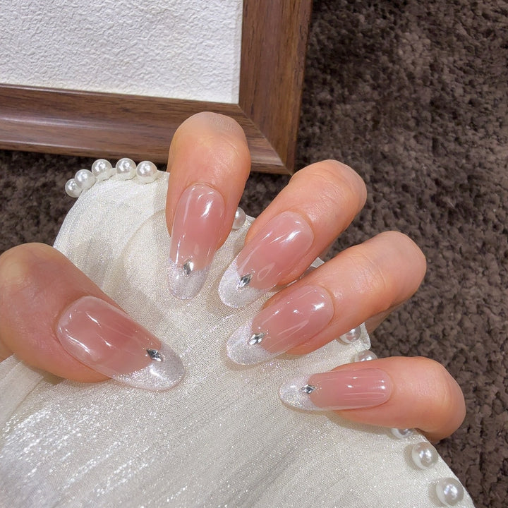 Elegant French Tip Press-On Nails Stornfield