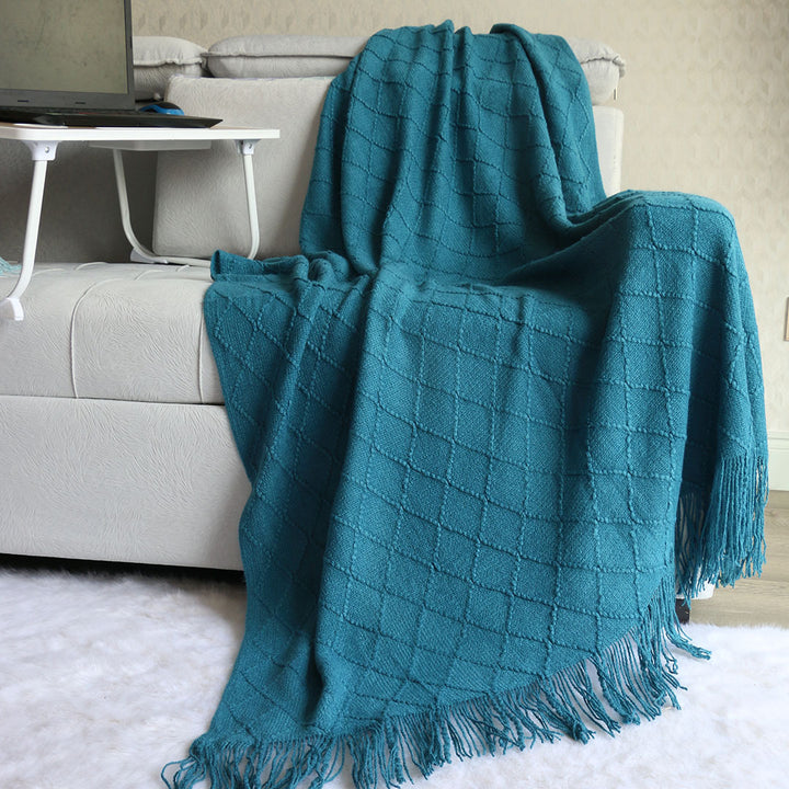 Textured Woven Throw Blanket Stornfield