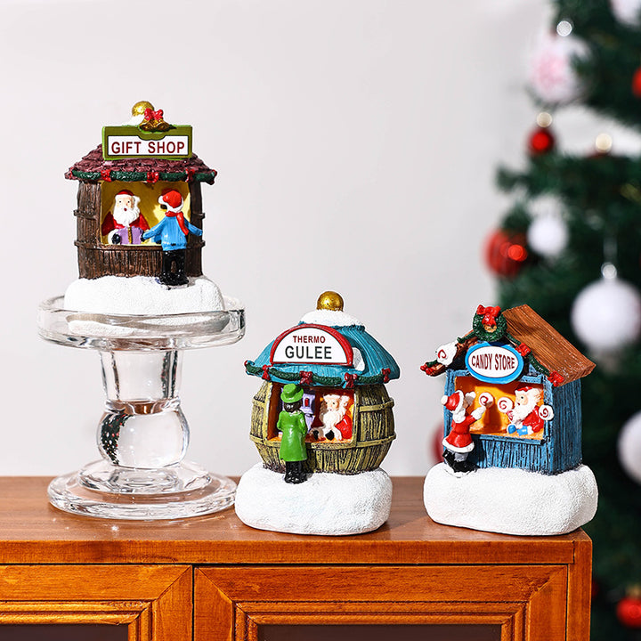 Illuminated Christmas village decoration Stornfield