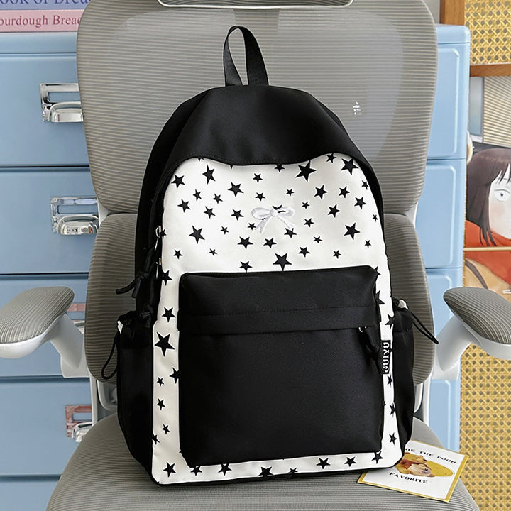 Cartoon-Themed Star-Patterned Backpack Stornfield