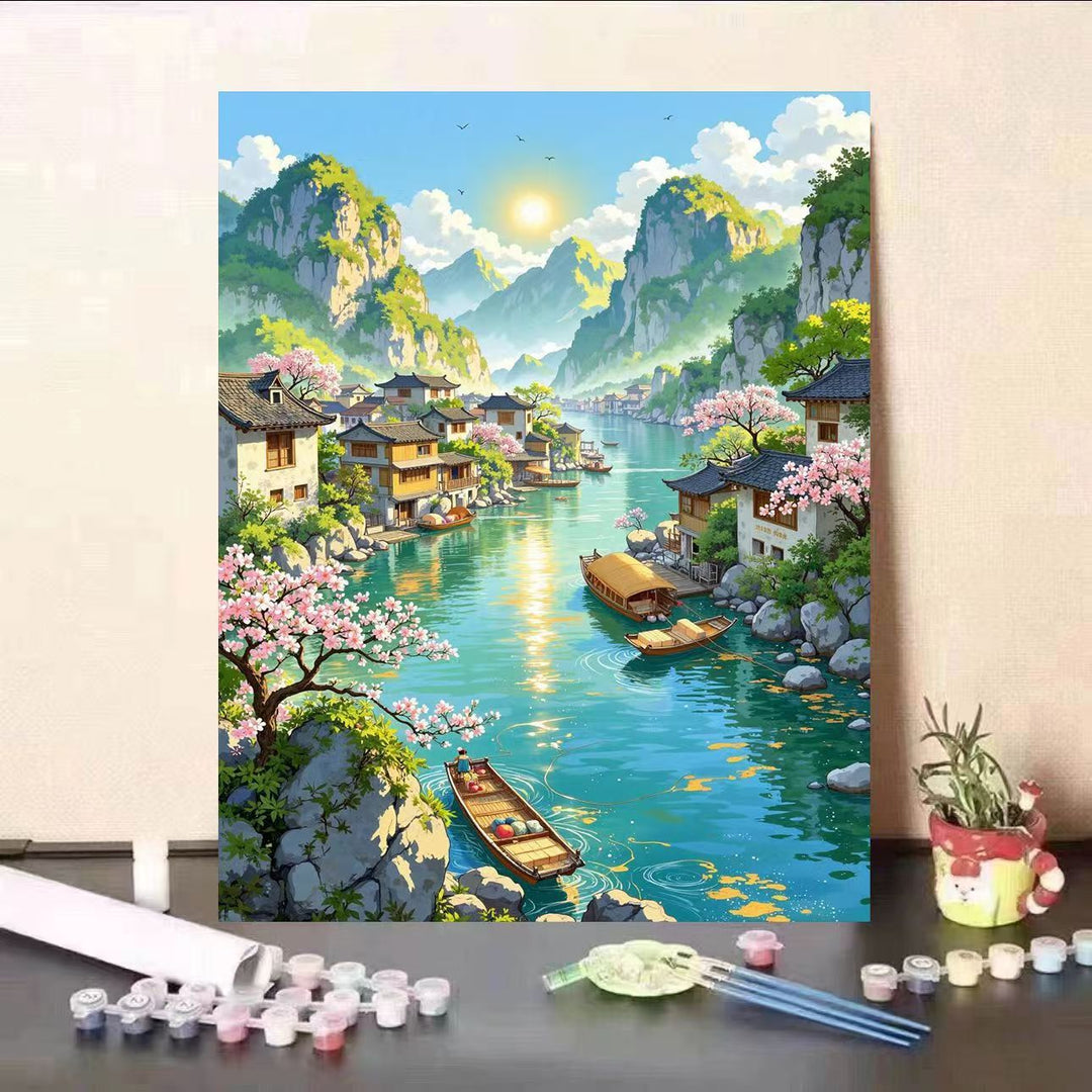 Scenic Landscape DIY Paint by Numbers Art Kit Stornfield