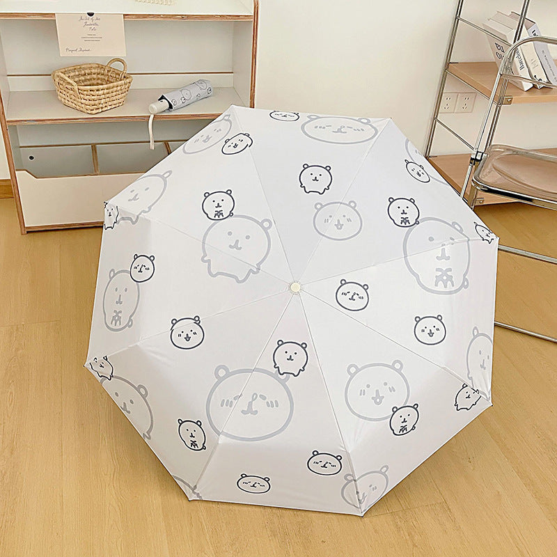 Women's Automatic Folding Umbrella with Playful Animal Design Stornfield