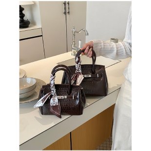Elegant Crocodile Embossed Handbag Stornfield
