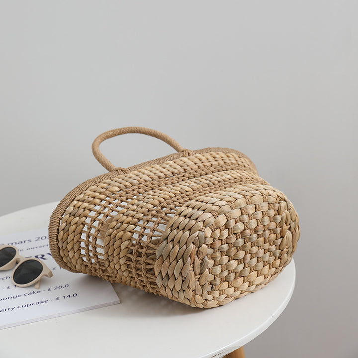 Handmade rattan bag with a removable lining insert Stornfield